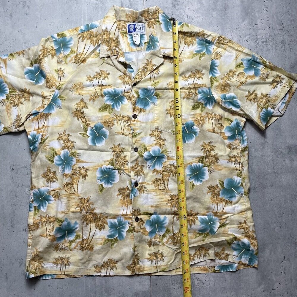 Vtg RJC Hawaiian Shirt Mens XXL Short Sleeve Island Floral Aloha Single Stitch - Picture 4 of 5